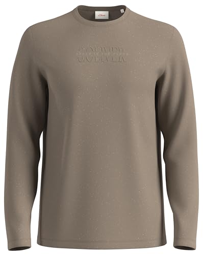 (-35%) s.Oliver Herren T-Shirt – Regular Fit, Jersey, meliert, Frontprint