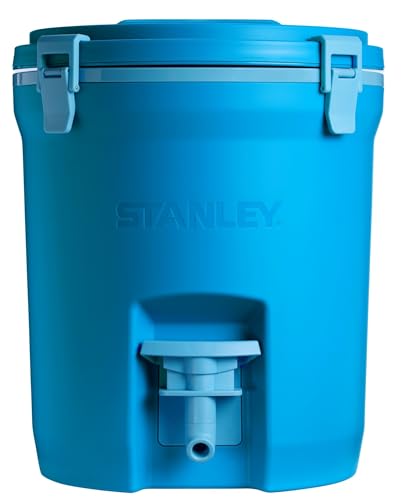 Stanley Adventure Fast Flow Water Jug 2 Gallon | Leakproof Ice Water Dispenser | Insulated Beverage Cooler | Easy Pour Spigot and Latched Foam Lid | BPA-Free | Azure