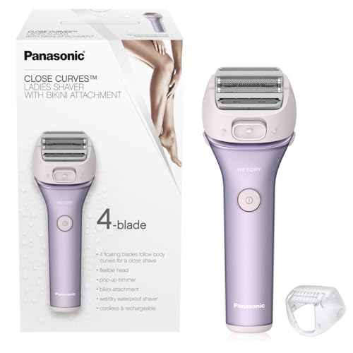 Panasonic Electric Shaver for Women ES-AWL8AV 4-Blade with Bikini Attachment