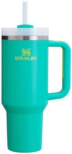 Stanley Quencher H2.0 Tumbler with Handle and Straw 40 oz | Flowstate 3-Position Lid | Cup Holder Compatible for Travel | Insulated Stainless Steel Cup | BPA-Free | Tropical Teal