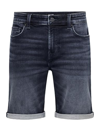 (-40%) Only & Sons Herren Onsply Jog Dbd 0025 Ana DNM Noos Jeansshorts, Dark Blue Denim, XL EU
