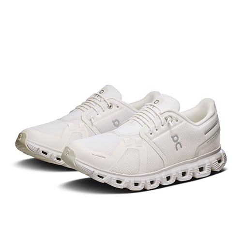 On Women's Cloud 6 Sneakers, White, 6 Medium US