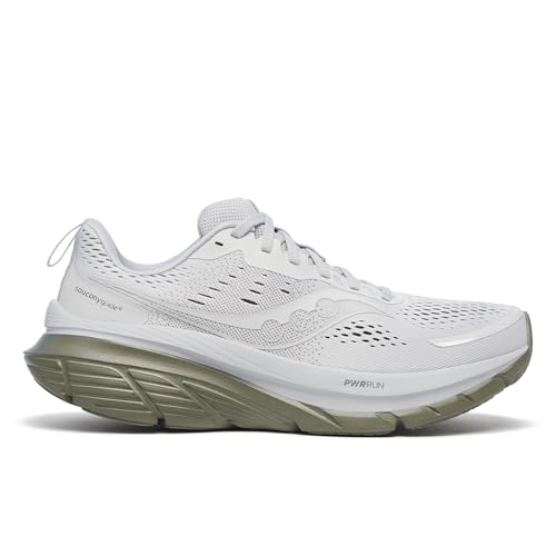 Saucony Men's Guide 18 Sneaker, Cloud/Olive, 8