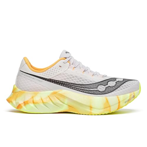 Saucony Men's Endorphin Pro 4 Sneaker, Fog/Peel, 9