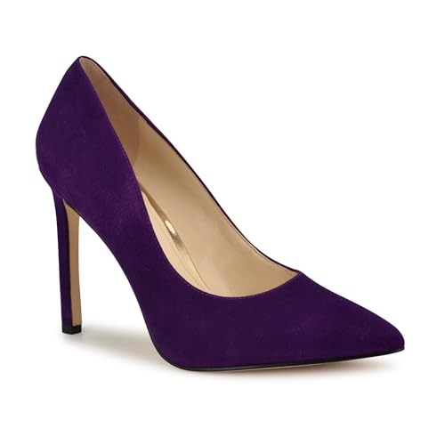 Nine West Women's Tatiana Pump, Purple Suede 506, 7.5