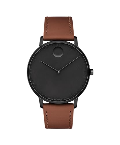Movado Face Men's Luxury Quartz Watch - Swiss Movement - Water Resistance 30 Meters (3ATM) - Elegant Timepiece - Gift for Him - 41mm