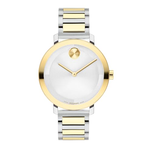 Movado Bold Evolution 2.0 Women's Watch - Swiss Quartz Movement, Stainless Steel Link Bracelet - 3 ATM Water Resistance - Luxury Fashion Timepiece for Her - 34mm