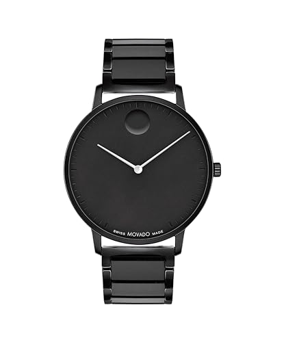 Movado Face Men's Luxury Quartz Watch - Swiss Movement - Water Resistance 30 Meters (3ATM) - Elegant Timepiece - Gift for Him - 41mm