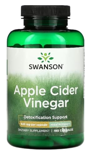 Swansons Swanson - High Potency Apple Cider Vinegar | Digestive & Metabolic Support | 625mg per Capsule - 180 Capsules
