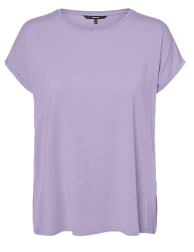 (-35%) VERO MODA Damen VMAVA Plain SS TOP GA JRS NOOS T-Shirt, Pastel Lilac, X-Small
