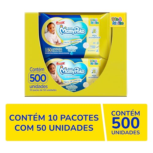 MamyPoko Lenços Umedecidos Dia&Noite 500 Unidades