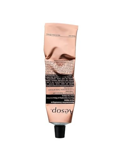 Aesop Eleos Aromatique Travel Size Hand Balm | Shea Butter and Coconut Oil to Nourish Dry, Cracked Hands | Lotion Made with Skin-Calming Essential Oils | 2.4 oz / 75 mL