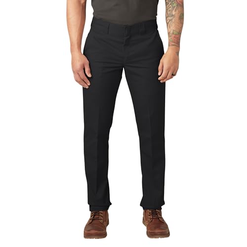 Dickies Slim Fit Tapered Leg Multi-Use Pocket Work Pants. Black, 36 30