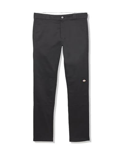 Dickies Skinny Fit Double Knee Work Pants. Black, 30 32