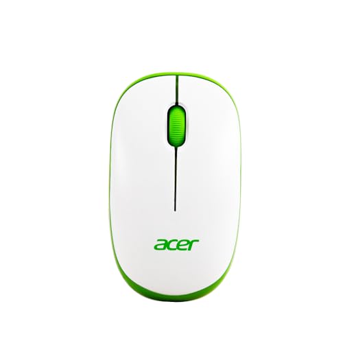 acer Flow Wireless Mouse | 1600 DPI Optical Sensor | 2.4GHz Wireless with USB Nano Receiver | Ergonomic Lightweight Design | Smooth Tracking for Lapto