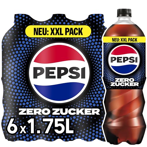 🔥 STARKER PREIS (-34%) Pepsi Zero Zucker, 6x1,75l – koffeinhaltige Cola in Flaschen, Einweg