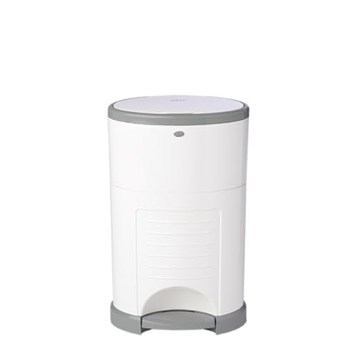 Diaper Dekor Mini Hands-Free Diaper Pail | Easiest to Use | Just Step – Drop – Done | Doesn’t Absorb Odors | Most Economical Refill System | 70% Recycled Materials | EKO White