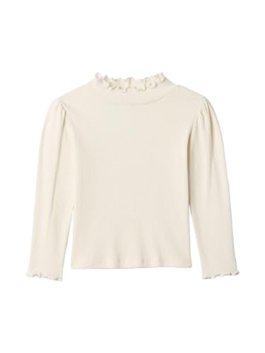 GAP Baby Girls Longsleeve Scalloped Turtleneck Ivory Frost 4YRS