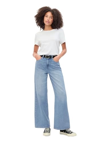 GAP Womens High Rise Wide Leg Jeans Light Bergie 29REG