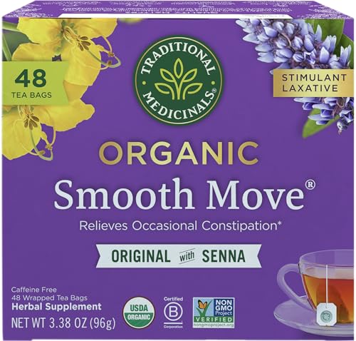 Traditional Medicinals Tea, Organic Smooth Move, Relieves Occasional Constipation, Senna - 48 Tea Bags