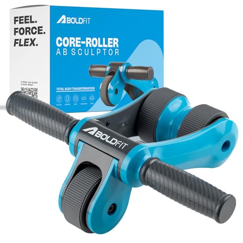 Boldfit Abs Roller for Men & Women Premium Ab Wheel Roller Stomach Abs Roller for Home Workout, Gym Ab Roller for Men Abs Workout Equipment for Abdomi