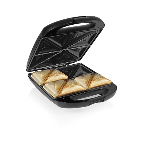 🔥 SELTEN SO GÜNSTIG (-57%) Tristar Sandwich Maker XL - 4 Sandwiches gleichzeitig - Antihaftbeschichtung - Überhitzungsschutz - Einfach zu bedienen - 1500 W - SA-3069, Schwarz