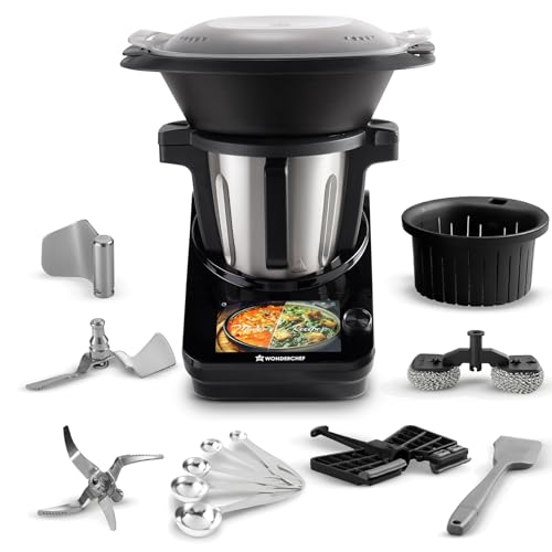 Wonderchef Chef Magic Kitchen Robot, Automatic Cooking Assistant, 500+ Recipes by Chef Sanjeev Kapoor, 15+ Cooking Modes, Create/Edit Recipes, Built-i