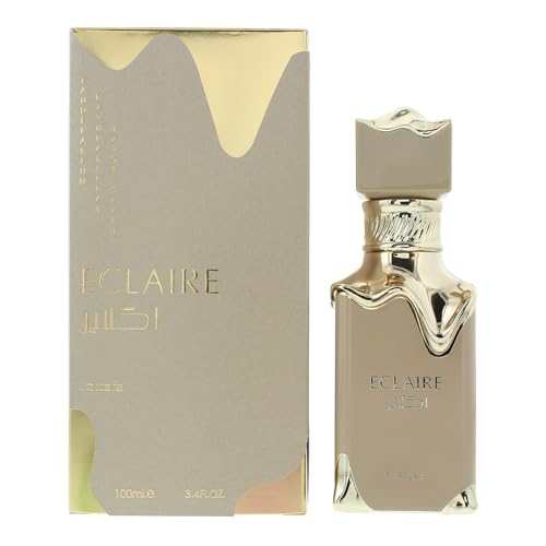 Lattafa Eclaire - Vanilla, Caramel, Sweet, Floral - Eau de Parfum Long-Lasting Fragrance for Women, 3.40 Ounce / 100 ml