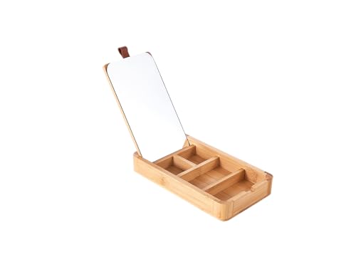 Porta Joia de Bambu com Espelho 527 G Mimo Style