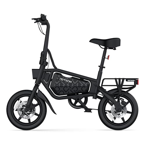Jetson Bolt Pro Max Electric Bike, Pedal Assist, Foldable, Built-in Carrying Handle, Lightweight Frame, LED Headlight, Cargo Rack, Twist Throttle & Cruise Control, Ages 12+, JBLTPM-BLK
