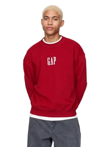 GAP mens Logo Crewneck Fleece Sweatshirt Sled L