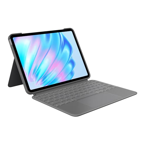 Logitech Combo Touch iPad Air 11-inch (M2), iPad Air (4th & 5th gen - 2020, 2022) Keyboard Case - Detachable Backlit Keyboard with Kickstand - Oxford Grey