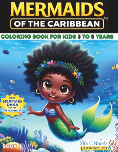 Mermaids of the Caribbean Coloring Book Ages 3–5