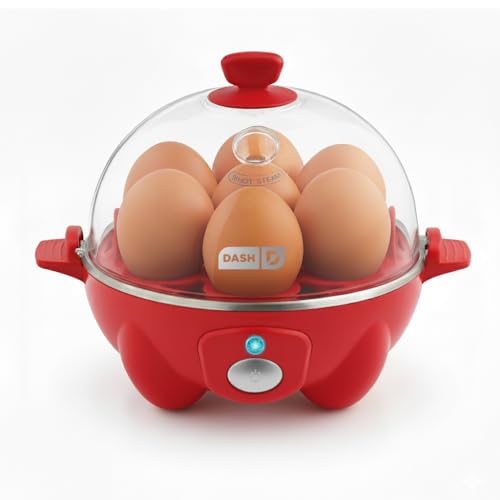 DASH Rapid Egg Cooker: 7 Egg Capacity Electric Egg Cooker for Hard Boiled Eggs, Poached Eggs, Scrambled Eggs, or Omelets.