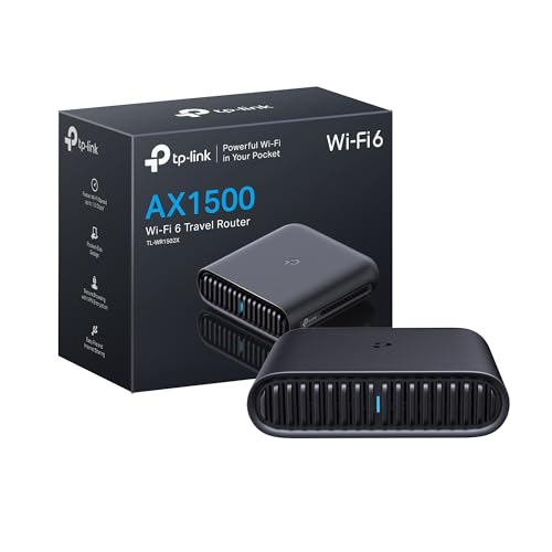 TP-Link Ultra-Portable Wi-Fi 6 AX1500 Travel Router TL-WR1502X | Easy Public WiFi Sharing | Hotel/RV/Travel Approved | Phone WiFi Tether | USB C Powered | Multi-Mode | Tether App | Durable Design