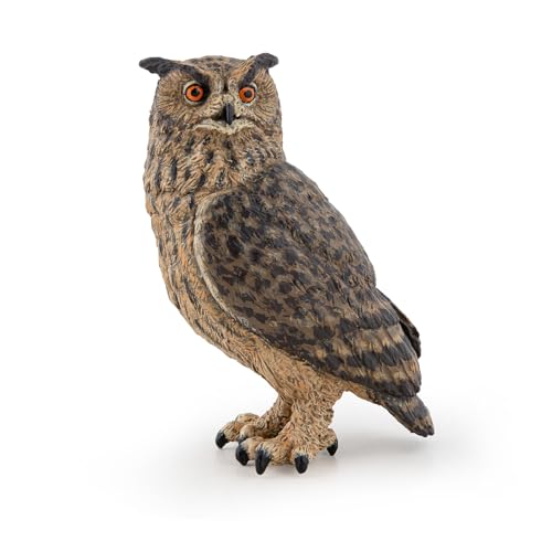 PAPO - Great Horned Owl Figurine - for Ages 3 and Up - Realistic Hand-Painted Wildlife Model - Educational Toy - Durable and Collectible - Inspires Creativity - Gift Idea