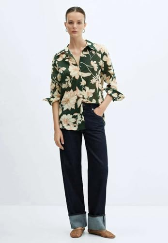Women's Rayon Oversized Fit Crop Top Korean Style Long Sleeve Oversized Button Down | Workwear Top for Office & Casual Wear
