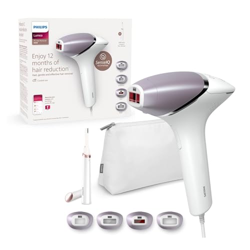 (-33%) Philips Lumea IPL 9900 Series - IPL Geräte Haarentfernung für bis zu 2 Jahre seidig-glatte Haut¹ mit 4 Aufsätzen für Körper & Gesicht, kabellos, Alternative zur Laser-Haarentfernung (BRI951/00)