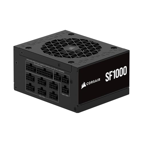 CORSAIR SF1000 (2024) Fully Modular Low Noise 80 Plus Platinum ATX Power Supply â€" 3.1 Compliant â€" PCIe 5.1 Ready â€" SFX-to-ATX Brack...