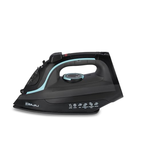 Bajaj MX 45 Steam Aluminium Soleplate Iron | 2000 Watts Power For Faster Ironing | Non Stick German Coated Technology | 220 Ml Water Tank Capacity | 2