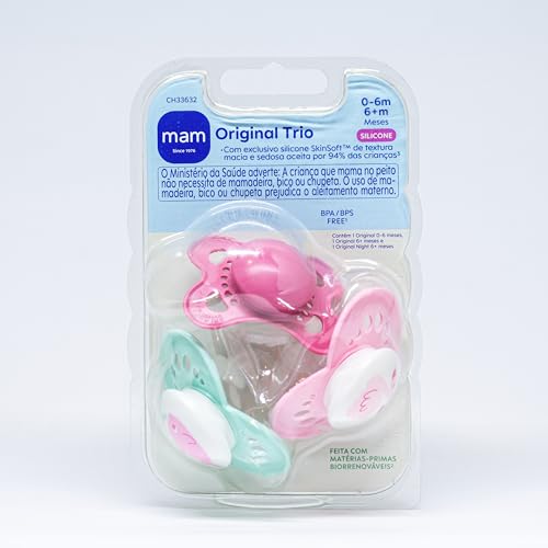 CHUPETA MAM ORIGINAL TRIO - EMBALAGEM BLISTER TRIPLA