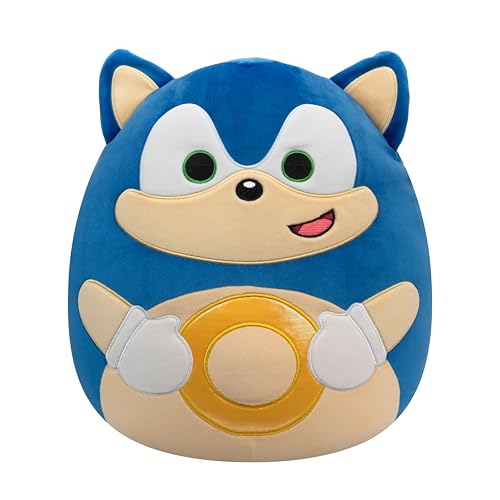 Squishmallows Original 14in “Sonic The Hedgehog” Sonic Holding Gold Rings Plush (Large)