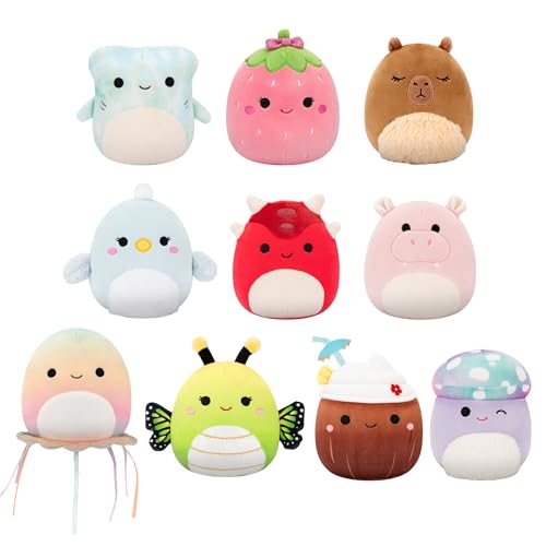 Squishmallows Original 5in 10-Pack – Official Jazwares Plush (Little)