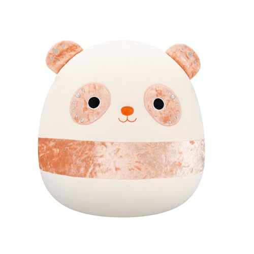 Squishmallows Original 14in Bee The Peach Velvet Panda – Official Jazwares Plush (Large)