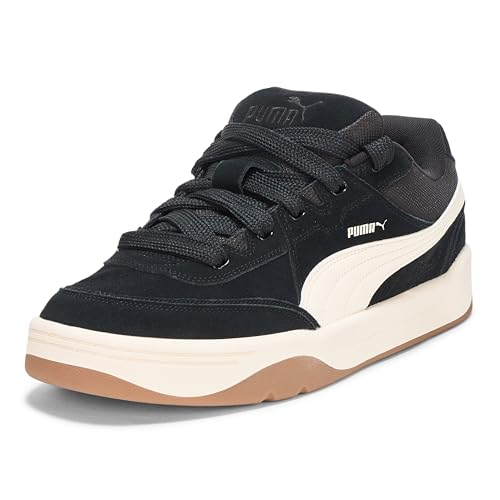 PUMA Tênis de skate masculino Park Lifestyle Sk8, Preto fosco marfim, 39