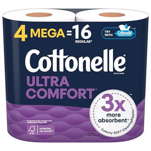 Cottonelle Ultra Comfort Toilet Paper 4 Mega Rolls 16 Regular Rolls