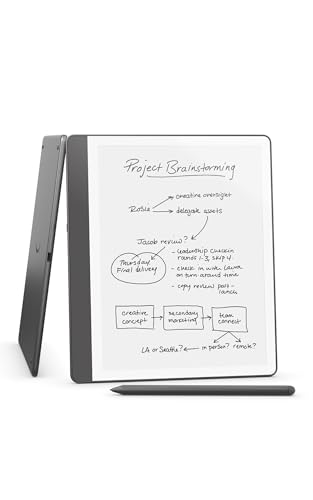 🔥 STARKER PREIS (-38%) Zertifiziert und generalüberholt Amazon Kindle Scribe (32 GB) – Neuartiges Display mit gleichmäßigem Rahmen | Direktes Schreiben in Büchern und Dokumenten | Mit Premium-Eingabestift – Anthrazit