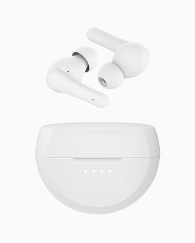 Belkin Soundform Rhythm True Wireless Earbuds with Built-in Mic, 2-Device Connection, 28H Battery Life, IPX5 Water Resistance - Bluetooth Earphones fo