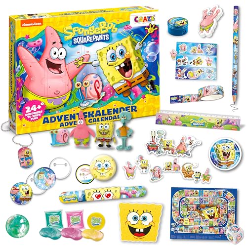 (-15%) CRAZE SpongeBob Adventskalender Kinder – Schwammkopf Spielzeug, 24 Türchen