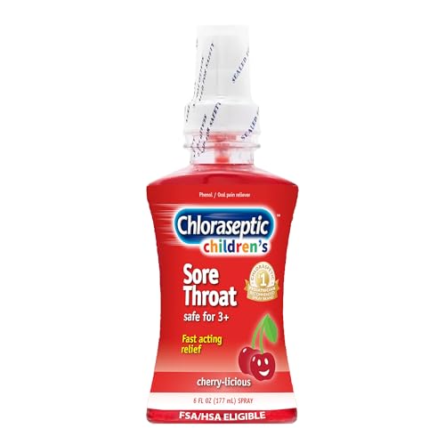 Chloraseptic Children's Sugar-Free Sore Throat Spray, Cherry-Licious, Soothes Throat Pain in Seconds, Suitable for Kids 